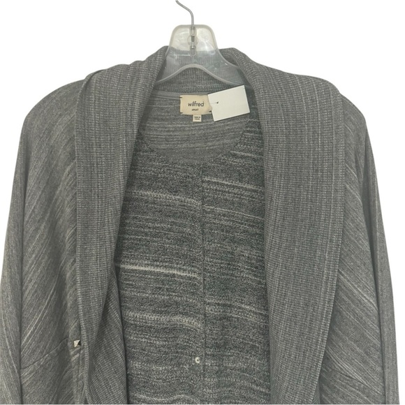 WILFRED Women’s Diderot Open-Front Cocoon Long Sleeve Cardigan, Grey - Small - Picture 8 of 10